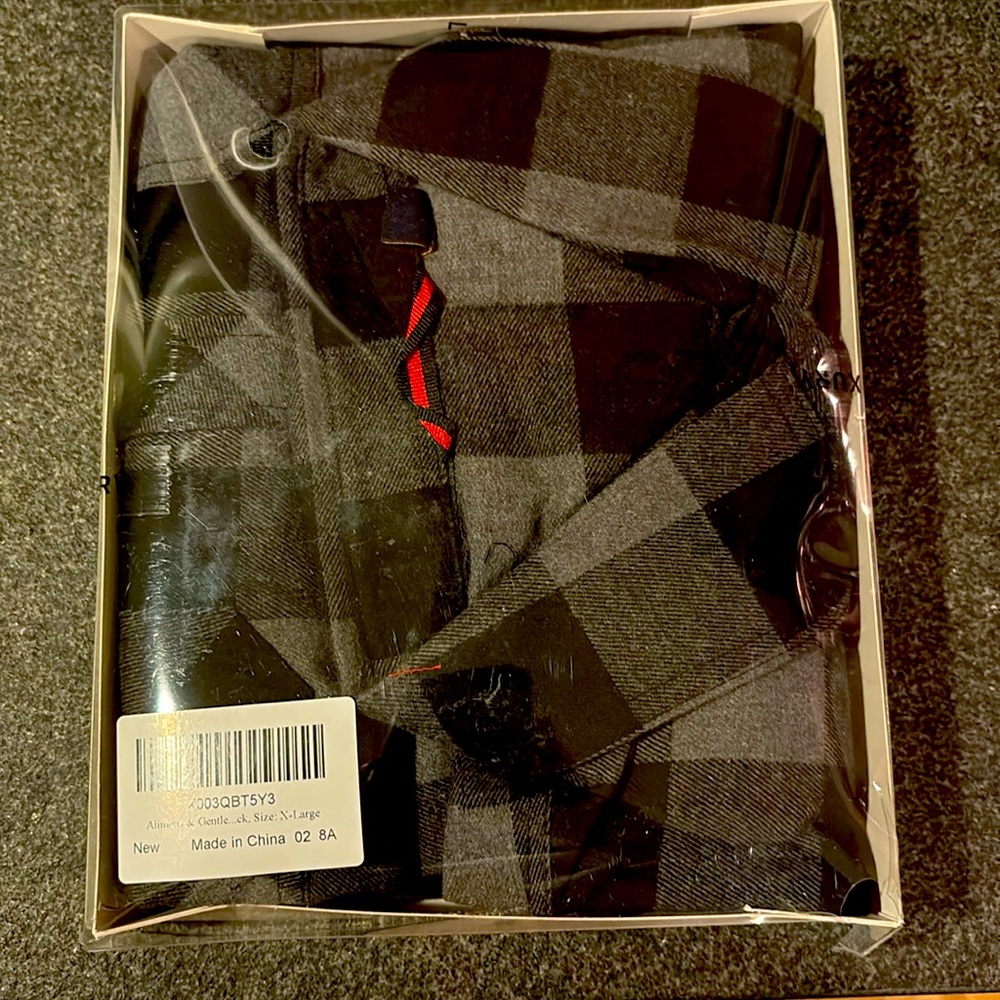 Alimens & Gentle Men’s Button Down Regular Fit Long Sleeve Plaid Flannel Shirt